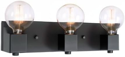 GLOBE Electric 63000005 18" 3-Light Vanity Light, Matte Black