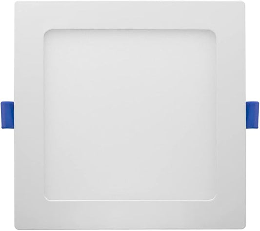 Maxxima 6 in Slim LED Downlight Canless Square 5 CCT Ultra-Thin Recessed, 1000 Lumens Flat Panel Light, Color Select 2700K-5000K (2700K/3000K/3500K/4000K/5000K) IC Rated Dimmable Junction Box Included