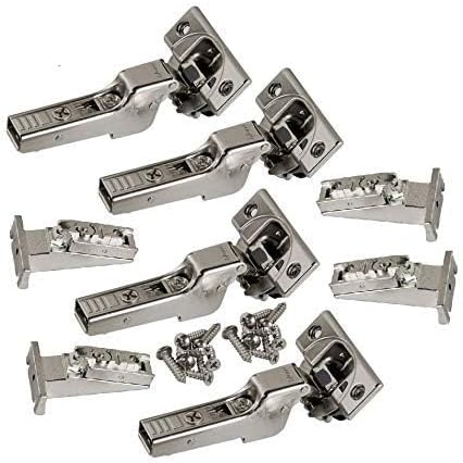 Blum CLIP top BLUMOTION Soft-Close Hinges, 110 degree, Self closing, Face Frame, with Mounting Plates (Inset - 4 pack)
