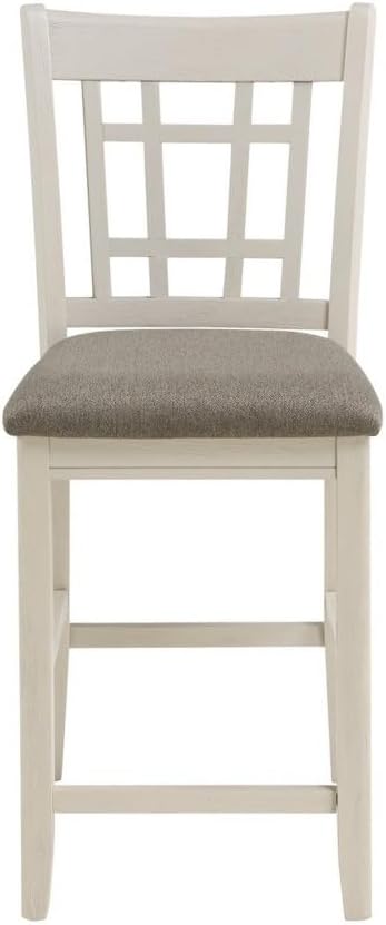 Counter Height Dining Chair with Wooden Frame and Upholstered Seat for Kitchen Island Use