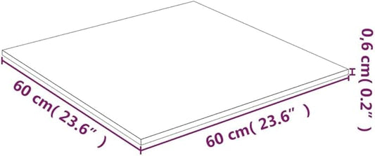 Square Tempered Glass Table Top 24 x 24 in Modern Clear Surface for Coffee Dining Desk Workbench Indoor Outdoor Use