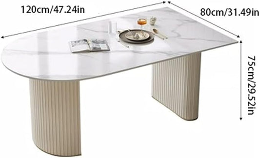 Dining Room Table Island Dining Table Integrated Nordic Modern Dining Table Rectangular Slate Table Home Living Room Table Modern Dining Table(S:120 * 80 * 75cm)