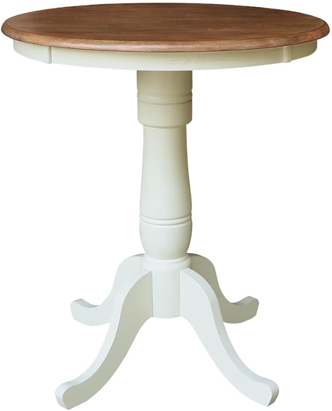 IC INTERNATIONAL CONCEPTS 30" Round Top Pedestal Dining Table 28.9" High - Multi-Color