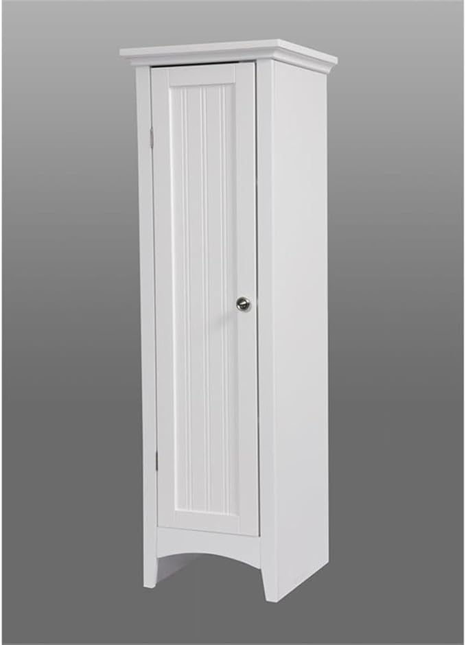OS Home and Office Furniture 15" 1-Door Wood Kitchen Storage Pantry in White