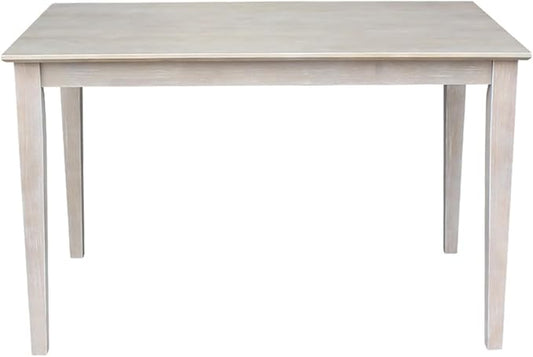 HomeStock Island Oasis 30" x 48" Rectangular Dining Height Table with Solid Wood Butcher Block Top and Shaker Legs - Ideal for Cozy Dining Spaces