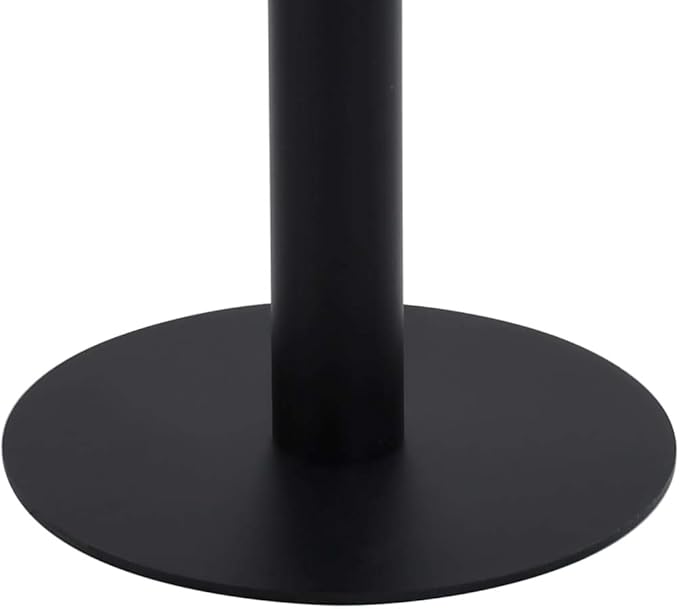 Small Black Bistro Table 19.7 x 19.7 x 29.5 in MDF Top Matte Steel Frame Compact Dining Room Square Kitchen Table for Apartment Cafe Living Room