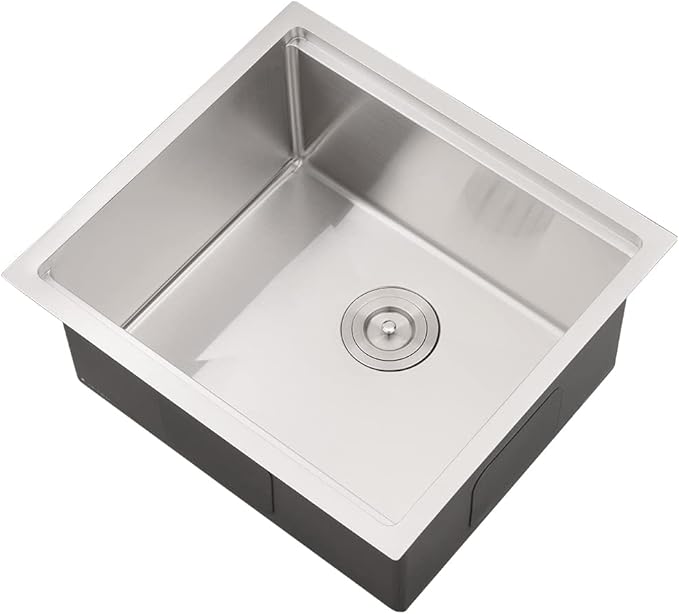 21 Inch Bar Sink Undermount-VASOYO 21x17 Inch Undermount Kitchen Sink Workstation Wet Bar Prep 16 Gauge Stainless Steel Single Bowl Under Mount Rv Sinks with Cutting Board