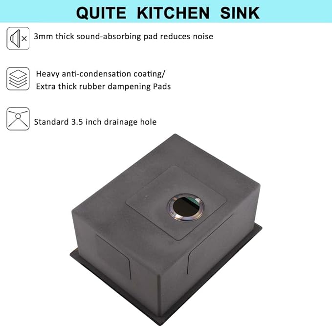 21 Inch Undermount Laundry Sink Black -Wesliv 21x19x12 Inch Black Undermount Laundry Sink Stainless Steel 16 Gauge Single Bowl Deep Under Mount Laundry Room Sinks with Bottom Grid