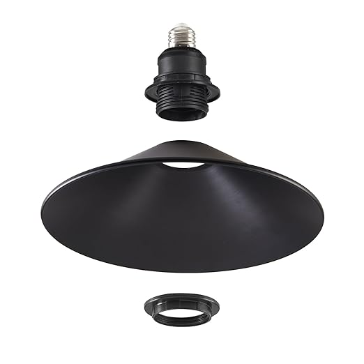 2-Pack E26 to E26 Screw-in Industrial Style Ceiling Lights Fixture, Matte Black Farmhouse Light Fixtures for Kitchen, Laundry Room, Entryway, Hallway
