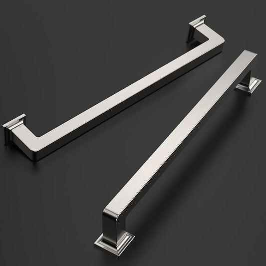 Amerdeco 6 Pack Brushed Satin Nickel Cabinet Pulls 12.6 Inch(320MM) Hole Centers Kitchen Cabinet Handles Cabinet Hardware Kitchen Handles for Cabinets Cupboard Handles Drawer Pulls ZH0019