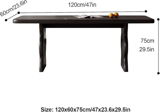 Kitchen Tables, Ripple Shape Modern Dining Table, Wood Dining Room Table for 4-6, Wood Furniture, Computer Office Desk Workstation for Family,Kitchen,Dining Room,Conference Room,Small