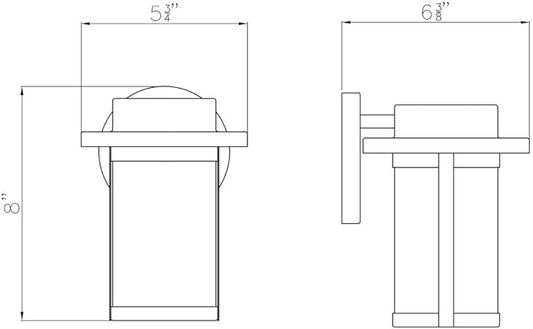 Design House Longmont Integrated LED Indoor/Outdoor Wall Light Frosted Glass for Entrance Porch Patio, Oil Rubbed Bronze – Design House, 180331