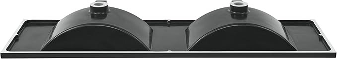 48" Ceramic Vanity Top Double Basins in Matte Black with 3 Holes