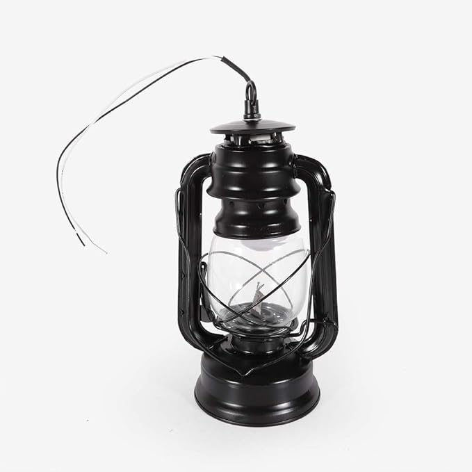Futchoy FIKNEE Rustic Wall Lantern Light - Retro Antique Vintage Lamp - Porch & Outdoor Wall Sconce - Black