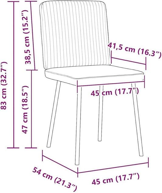 Modern Dining Chairs 2-Pack Black Velvet Upholstered Accent Chairs with Metal Wood Frame, Comfortable Kitchen Living Room Furniture, 17.7" Seat