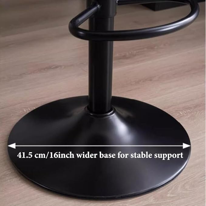 PU Leather Adjustable Stools - Swivel Armless Counter for Kitchen Island, Dining Room &,/Brown a-One Size