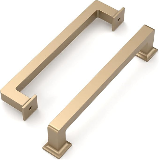 Amerdeco 30 Pack Champagne Bronze Cabinet Pulls 5 Inch(128MM) Hole Centers Kitchen Cabinet Handles Cabinet Hardware Kitchen Handles for Cabinets Cupboard Handles Drawer Pulls ZH0019