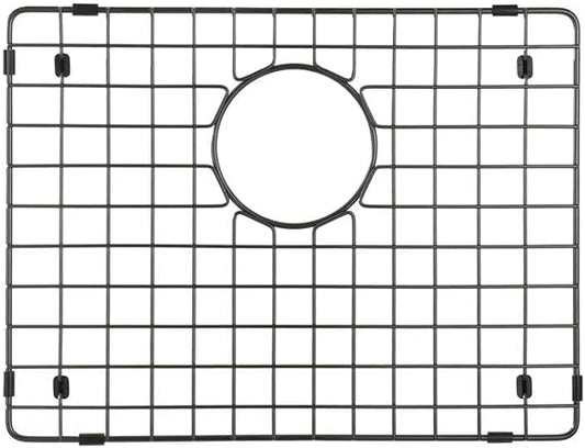 Starstar Sinks Protector Matte Black 304 Stainless Steel Kitchen Sink Bottom Grid, Rack (18 L x 15 W)