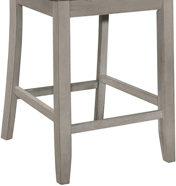 Counter Height Dining Chair with Crossbuck Backrest for Kitchen Island Seating