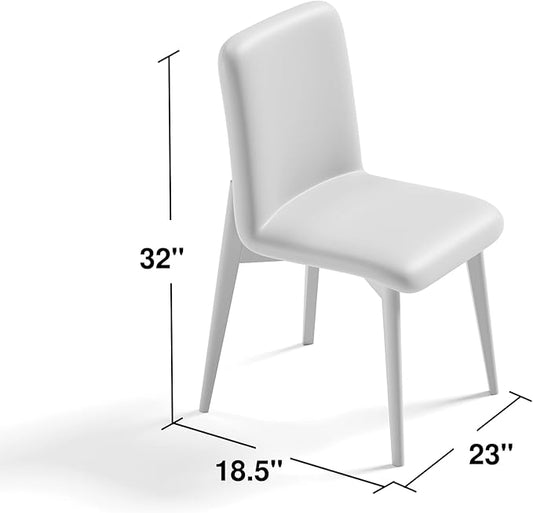 Casaphoria Dining Chairs Set of 2, Modern Fabric Kitchen Chairs with Black Wood Legs, Comfortable Dining Room Side Chairs for Home, Living Room, Restaurant