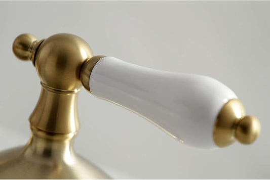 Kingston Brass KS1167PL 8 in. Widespread Bathroom Faucet, Brushed Brass