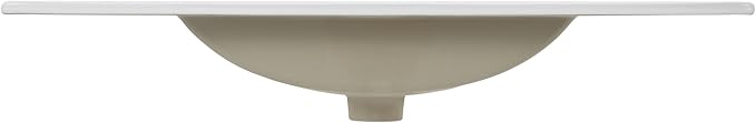JONATHAN Y SNK1003A Ancillary 3-Hole 36 in. W x 18.25 in. D Classic Contemporary Rectangular Ceramic Single Sink Basin Vanity Top, White