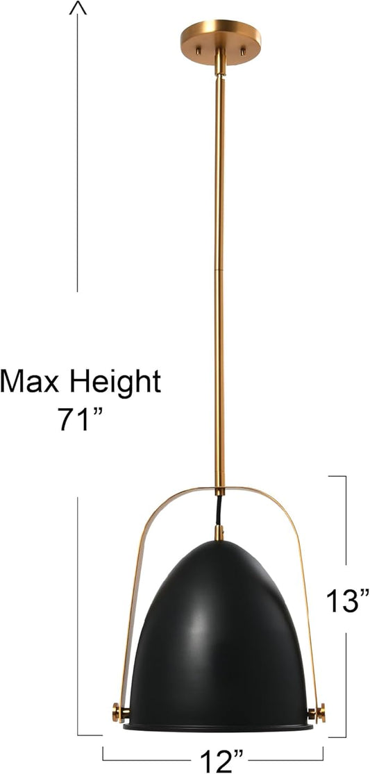 Zelda - 2-Tone Metal Ceiling Light, Black and Brushed Gold