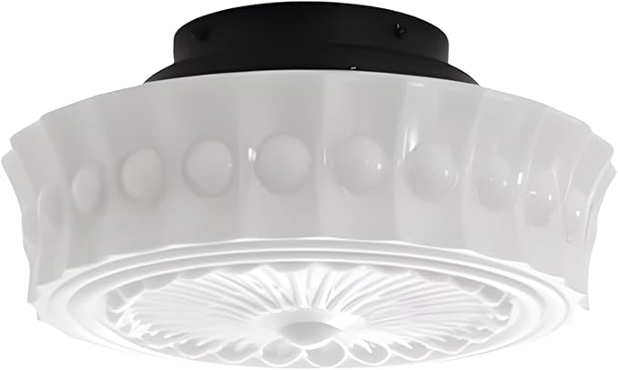 Bofea-Milk White Glass Semi Flush Mount Ceiling Light Fixture Creative Sunflower Ceiling Lamp Vintage Schoolhouse Light Fixture Mid Century Modern Flush Mount Lights for Bedroom,Hallway,Kitchen.
