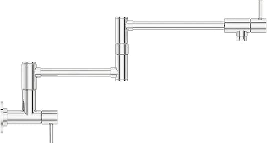 Pfister Lita Pot Filler Kitchen Faucet, 2-Handle, Wall Mounted, Single Hole, Polished Chrome Finish, GT533PFC