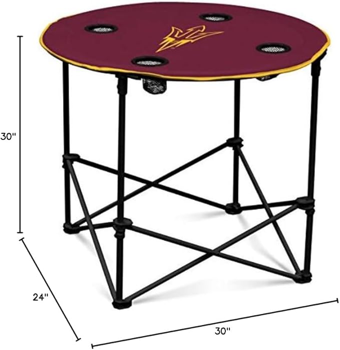 Logo Brands Officially Licensed NCAA Unisex Round Table, One Size, Team Color
