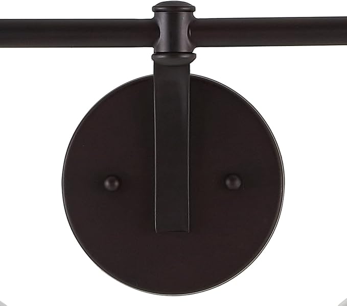JONATHAN Y 6.5" Brass Gold/Oil Rubbed Bronze Modern Industrial Rustic 1-Light LED Vanity Light with Clear Glass Shade, Vintage Wall Sconce for Bathroom Kitchen Hallway, LED Bulb Included JYL3544A