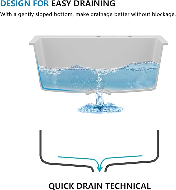 25"×22" Granite Composite Kitchen Sink - White Granite Kitchen Sink Drop In Top Mount Quartz Classic Above Counter Single Bowl Basin