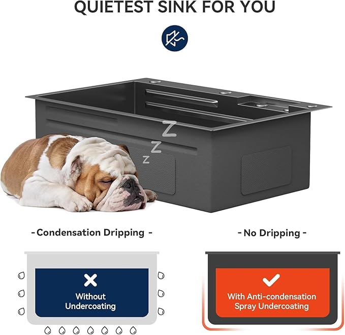 Lordear 33 Watefall Kitchen Sink Drop In - 33x19X9 Sink Stainless Steel 16 Gauge Single Bowl Multifunctional Workstation Sinks with Built-in Accessories,Glass Rinser and Faucet Included