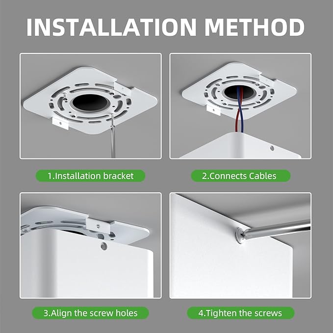 JAYMP Square Modern LED Ceiling Spotlight 3000K Dimmable White Surface Mount Focus Down Light for Living Room Hallway Laundry Room (White, Single Lamp)