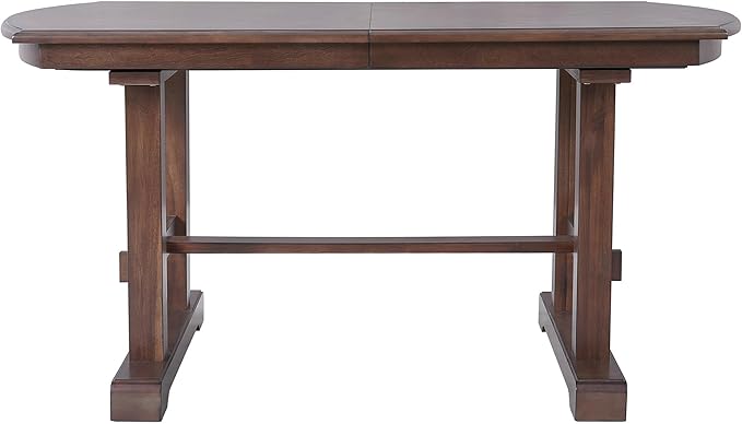 78" Extendable Island Table, Rustic Dining Table with H-Shaped Legs, Mid Century Dining Table for Family Gatherings, Cherry