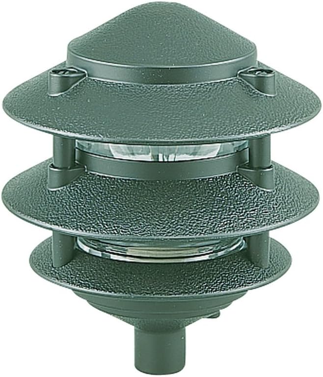 Sea Gull Lighting 9226-95 Single-Light Outdoor Path Fixture with Clear Glass, Emerald Green