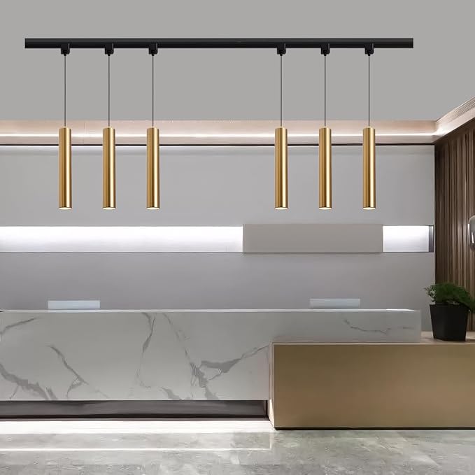 Modern Led Pendant Lights 3 Pack , Island Pendant Lighting for Kitchen, Dining Room, Bar Shop, 9w,CRI90, Beam Angle 24° (Copper housing 4000k)