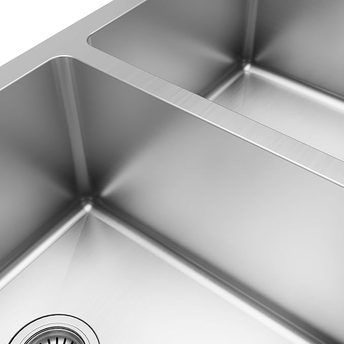 Karran Elite EL-88 Apron-Front Stainless Steel 36 in. 16-Gauge Double Bowl Farmhouse Kitchen Sink Kit