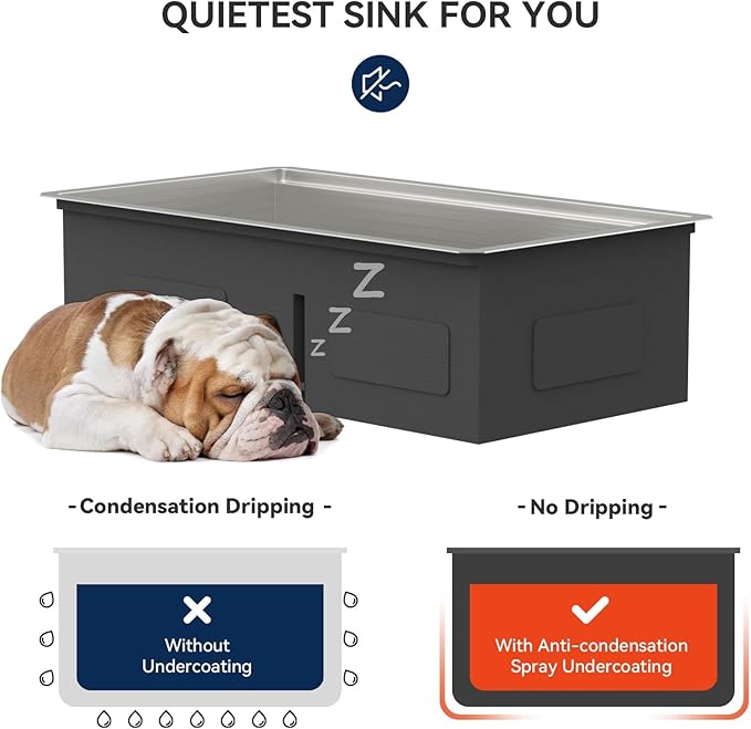 Lordear 33 Inch Stainless Steel Double Bowl Kitchen Sinks16 Gauge T304 Undermount Kitchen Sinks Workstation Sink 60/40 Low Divide Handmade Kitchen Sink 33" x19" x10"