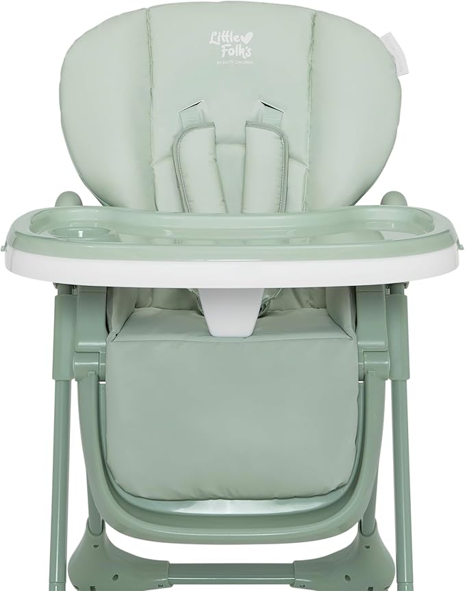 Little Folks by Delta Children 2-in-1 SlimFold High Chair for Babies and Toddlers, Sage Green