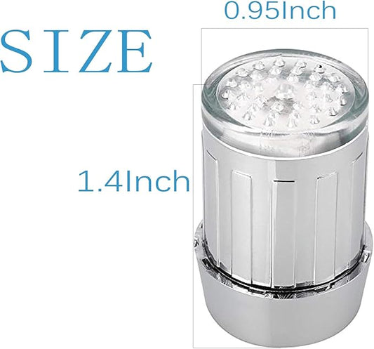 2 Packs 3-Color LED Water Faucet Temperature Sensitive Gradient Light Water Faucet Stream Color Changing Faucet Tap Sink Faucet for Kitchen/Bathroom
