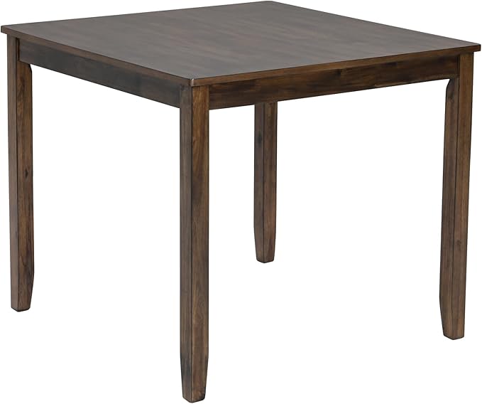 5-Piece Dining Table Set for 4 People, Wooden Kitchen Table and Chairs Set of 4, Farmhouse Rustic Style Dining Room Table Set for Kitchen and Dining, Dark Walnut
