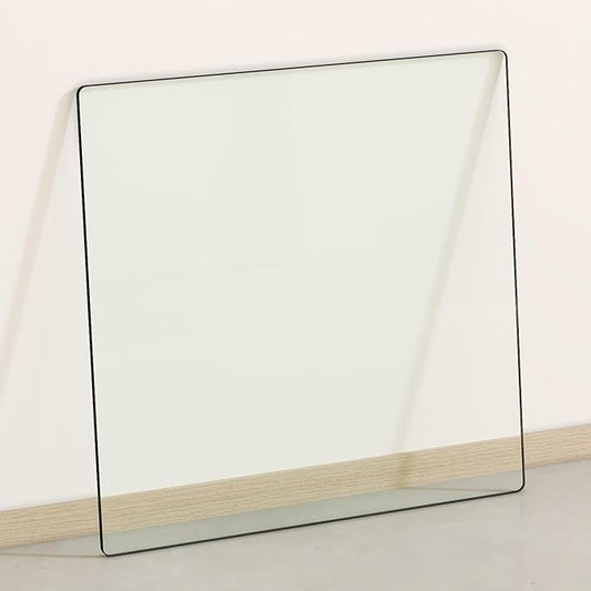 20"x20" Square Tempered Glass Table Top 1/4" Thick Flat Polish Eased Corners Side Table Replacement Clear Glass Tables Top for Living Room Patio Table Tops