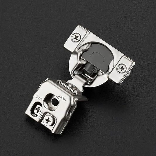 HOME EDIT 50 Pack 25 Pairs 1-3/8 inch Overlay Soft Close Cabinet Hinges for Kitchen, Stainless Steel Three-Way Adjustable, Concealed Self-Closing Door Hinges
