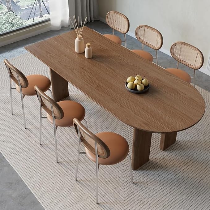 Diner Table Solid Wood Island Table Rectangular Wall-Mounted Home Desk Restaurant Dining Table Dining Table(180cm)