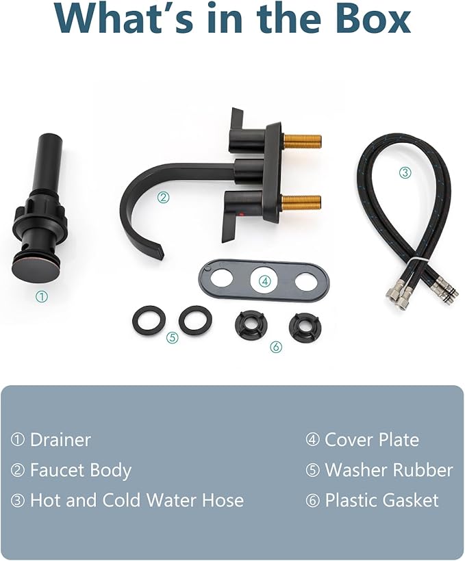 Aolemi Bathroom Faucets for Sink 3 Hole,4 Inch Centerset Waterfall Faucet 2 Handle for Bathroom Sink with Pop-Up Drain and Supply Lines Oil Rubbed Bronze