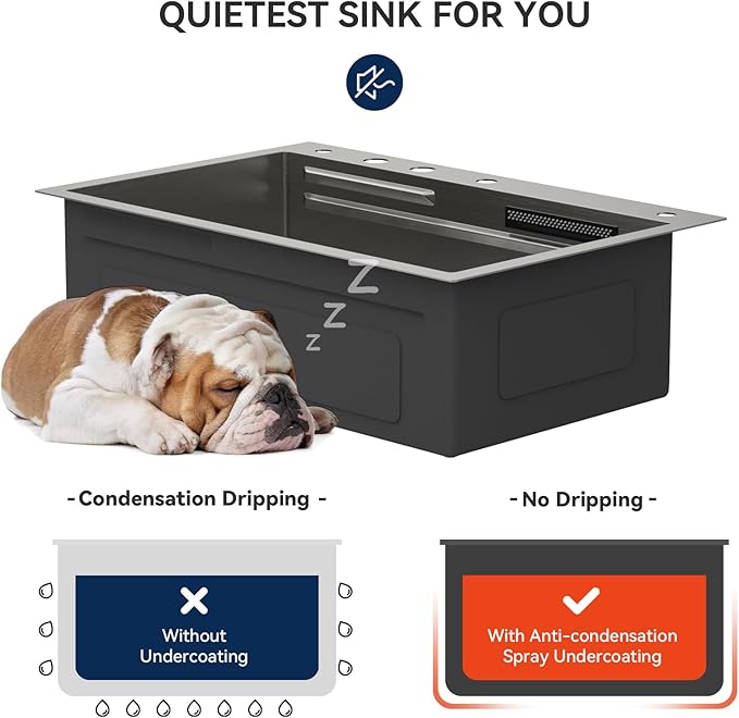 Lordear 30 Drop In Kitchen Sink with Faucet 30x22 Inch Waterfall Kitchen Sinks Topmount Stainless Steel 16 Gauge Single Bowl Workstation Kitchen Sink with Two Multifunctional Switch Knob