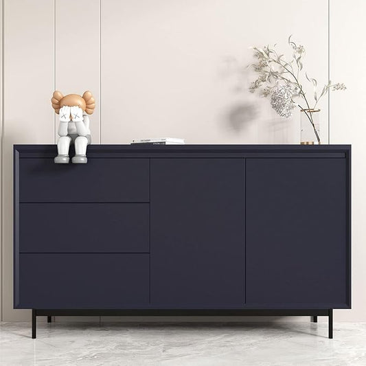 Decotalk 30"x120" Dark Blue Wallpaper Peel and Stick Wallpaper Blue Contact Paper for Cabinets Self Adhesive Wall Paper for Walls Removable Vinyl Wrap for Bedroom Decorative Solid Color Vinyl