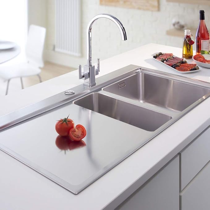 Sink Top Air Switch Kit Garbage Disposal Part by CLEESINK (SHORT/2.5", Polished Stainless Steel)