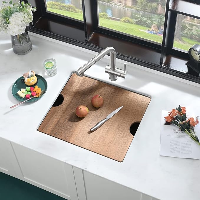 21 Inch Undermount Bar Sink Workstation-iAnomla 21x19 Stainless Steel Bar Sink Undermount Kitchen Sinks Outdoor 16 Gauge Single Bowl Rv Sinks with Cutting Board